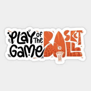 Basketball lettering Sticker